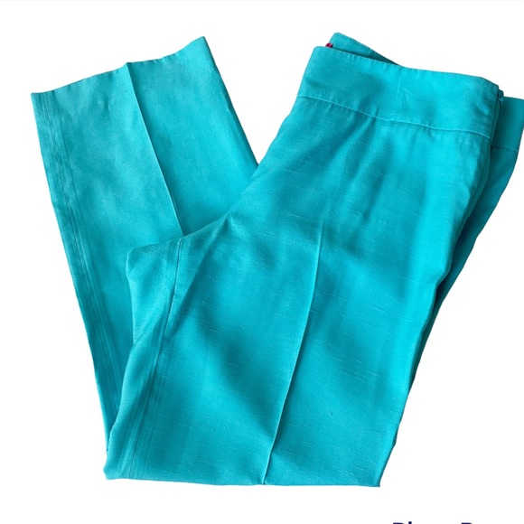 Lilly Puliitzer Jubilee Collection Colton Crop Pants in Lagoon Blue Size 10 - Picture 2 of 9